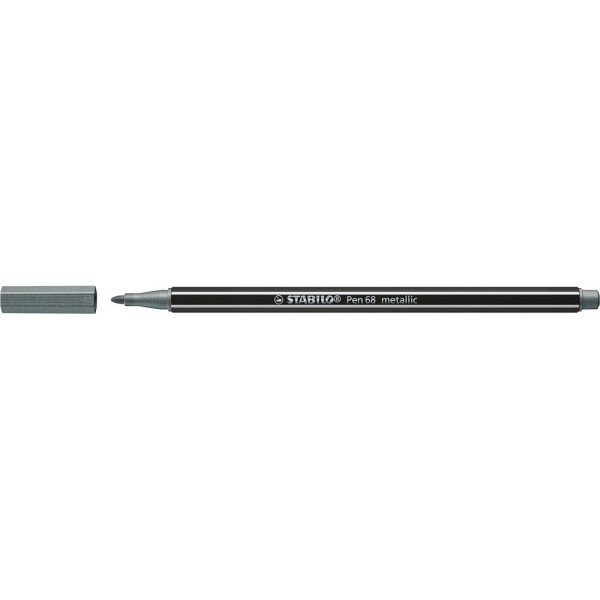 4006381530132 - STABILO Filzstift 1 STABILO Pen 68 metalsilber 10 mm Silber