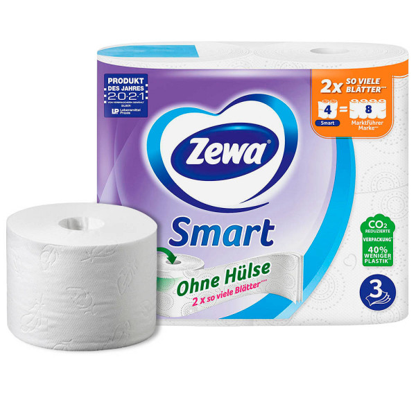 7322541147741 - Toilettenpapier Smart 488864 3-lagig weiß 300 Blatt Rolle 7322541147741 4 Rolle