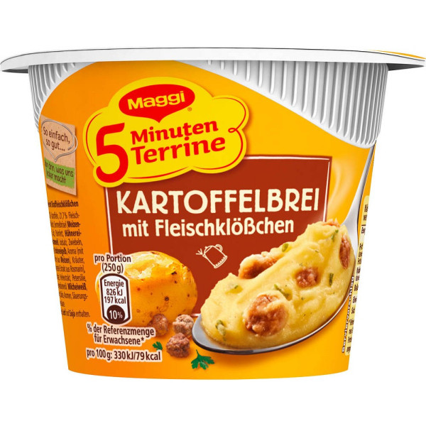 7613035509108 - 5 Minuten Terrine Kartoffelbrei mit Fleischklößchen 46 g 8er Pack