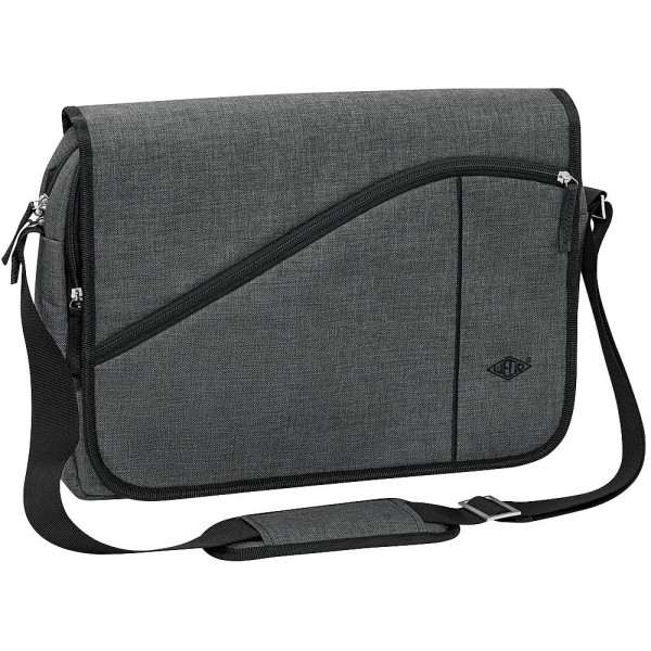 4003801864167 - Messenger Bag COLLEGE Polyester Laptop-Innentasche gepolst Tragegurt B400xT100xH300 mm graumeliert