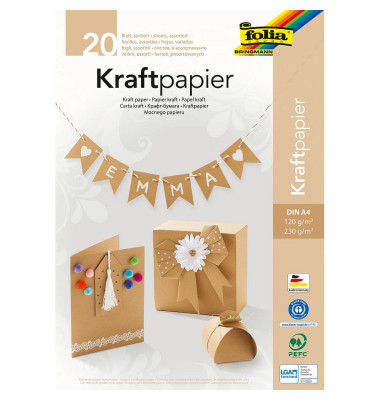 Tonpapier Kraftkarton natur DIN A4