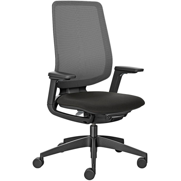 4049694002347 - Bürostuhl seflex ef-122 003 Stoff schwarz Gestell schwarz