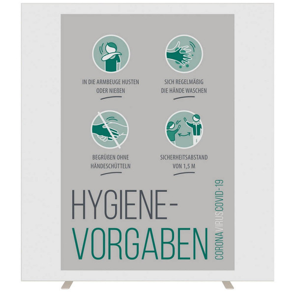 3660141953114 - easyScreen Stellwand Hygiene-Vorgaben 1600 x 1740 cm 3660141953114 PAPERFLOW