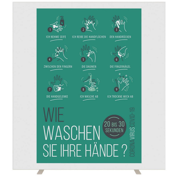 3660141953138 - easyScreen Stellwand Hände-Waschen 1600 x 1740 cm 3660141953138 PAPERFLOW