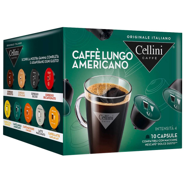 8002730140553 - CAFFÈ LUNGO AMERICANO Kaffeekapseln Arabicabohnen mild 10 Portionen