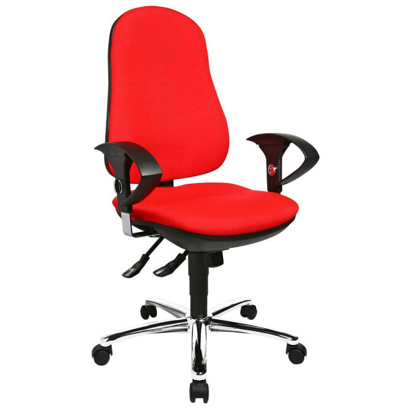 4014296591711 - Bürostuhl Support ®Syncro Deluxe 8559U G21 rot 4014296591711 Topstar