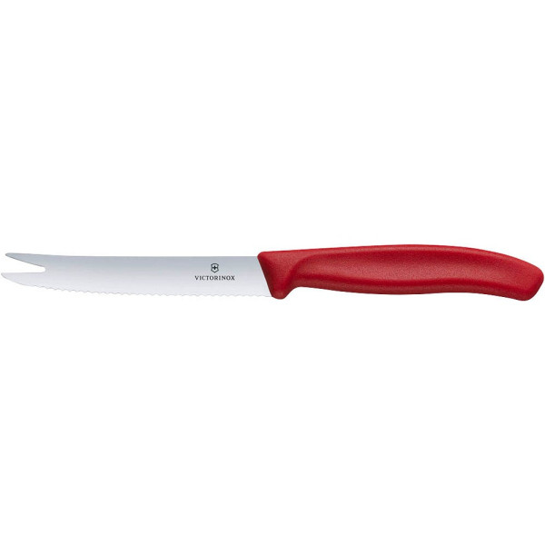 7611160056535 - VICTORINOX Wurstmesser Swiss Classic silber rot Klinge 110 cm