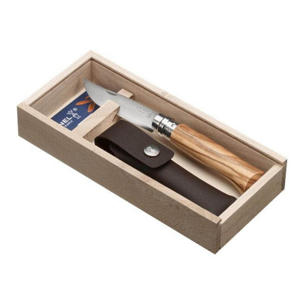 3123840010040 - Olivenholz Taschenmesser No 08 in Holzbox ink Etui Olivenholz 001004 3123840010040