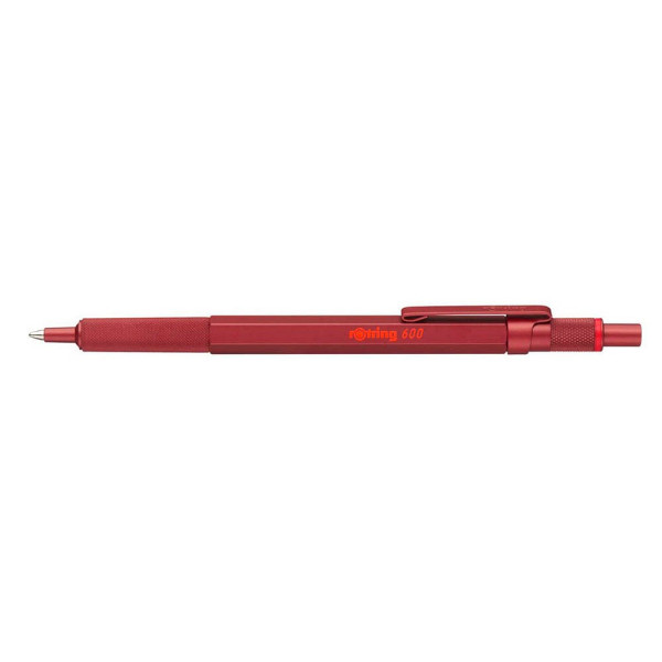 3026981142611 - rOtring 600 Kugelschreiber | mittlere Spitze | Schwarze Tinte | Rot Schaft | nachfüllbar