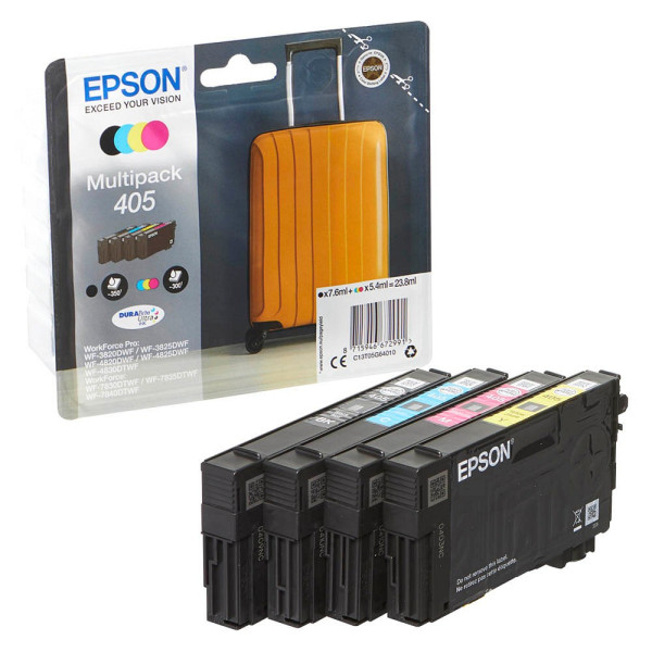 8715946672991 - AKTION EPSON 405   T05G6  schwarz cyan magenta gelb Druckerpatronen 8er-Set  + GRATIS Beschriftungsgerät LW-C410