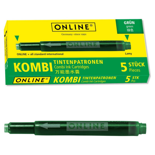 4014421171443 - Kombi-Füllerpatrone 17144 12 grün Großraumpatrone 4014421171443 17144 12 5 Stück