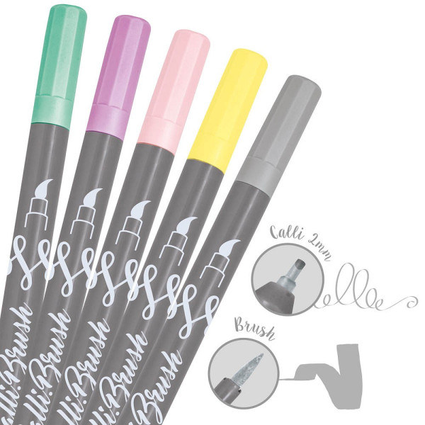 4014421190796 - CalliBrush Double Brush-Pens farbsortiert 4014421190796 19079 5 Stück