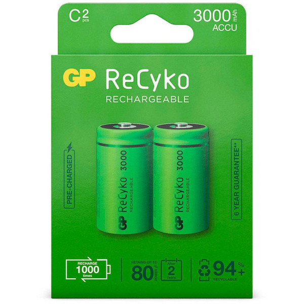 4891199199837 - 2er-Pack GP Battery Ready-to-use Akku ReCyko+ Mignon Baby C 12 V 3000 mAh