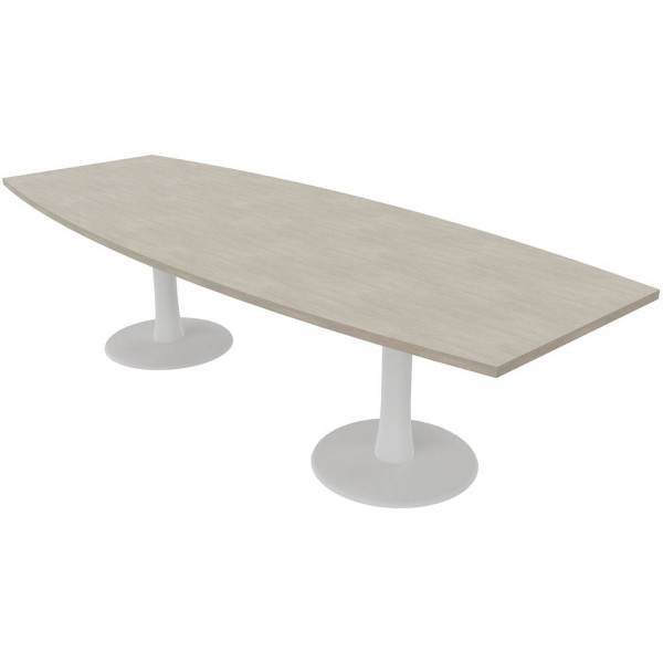 8058265534206 - Konferenztisch Idea+ IDTR280 CL I 74cm (H) 280x80-110cm (BxT) Tonnenform beton   weiß 8058265534206 Quadrifoglio