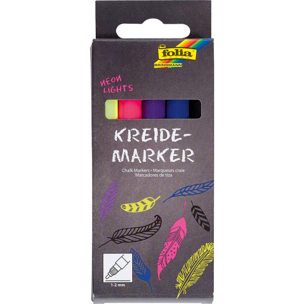 4001868110319 - NEON LIGHTS Kreidemarker farbsortiert 10 - 20 mm 4001868110319 folia 390529 5 Stück