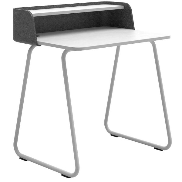 4049694003238 - sedus secretair home Schreibtisch weiß anthrazit rechteckig Kufen-Gestell weiß 824 x 612 cm