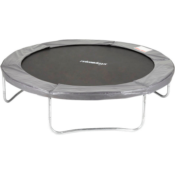 4052025929909 - Trampolin Outdoor Gartentrampolin für Kinder & Erwachsene bis 150kg schützende Randabdeckung ø 244cm grau - Relaxdays