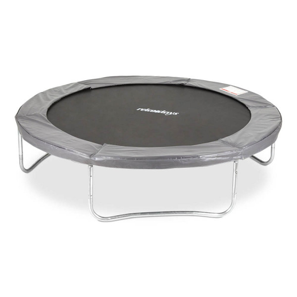 4052025929893 - Relaxdays Trampolin Outdoor Gartentrampolin für Kinder & Erwachsene bis 150kg schützende Randabdeckung Ø 305cm grau