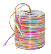 Geschenkband Raffia 136-099, 3mm x 50m, pink/orange/grün/blau/natur