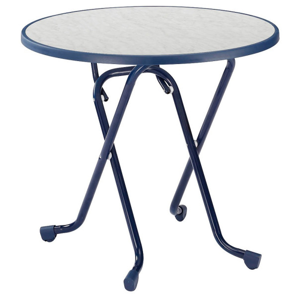 4043153002251 - Best Freizeitmoebel Tisch 26528020 Stahl Blau 800 x 800 x 730 mm