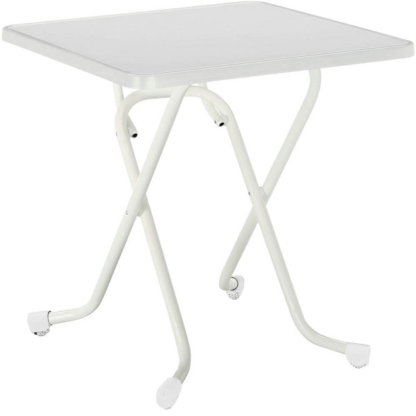 4043153002367 - Best Freizeitmoebel Tisch 26527000 Stahl Weiss 670 x 670 x 730 mm