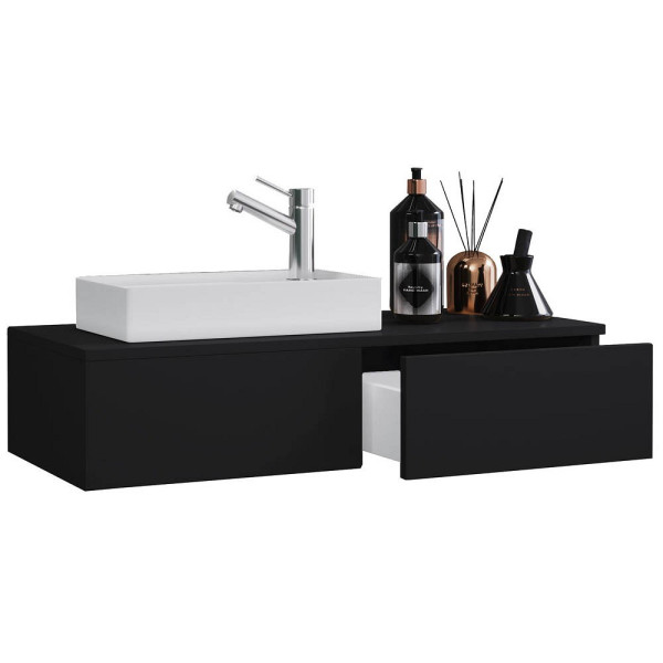 4051814381188 - my bath Badmöbel-Set Gudas 914875 schwarz 850 x 350 x 140 cm