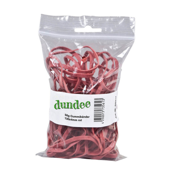 4250073735613 - Gummibänder rot 04 cm Ø 130 cm 500 g