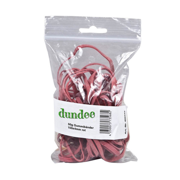 4250073735682 - Gummibänder rot 04 cm Ø 150 cm 500 g