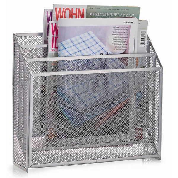 4003368181752 - Mesh Zeitungsständer 32 x 9 x 295 cm Praktische Aufbewahrung Ihrer Zeitschriften Material Drahtmetall grau