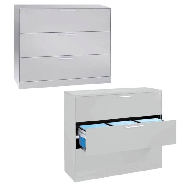 4025314958980 - CP C 3000 Asisto Hängeregistraturschrank lichtgrau 3 Schubladen 1200 x 435 x 1010 cm