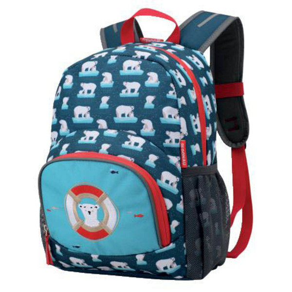 9004546468219 - Kindergartenrucksack Eisbär Kunstfaser blau weiß