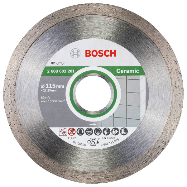 3165140441292 - BOSCH Professional Professional for Ceramic - Diamant-Schneidscheibe - fr Fliesen Keramik Marmor - 115 mm (2608602201)