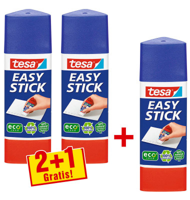 2+1 GRATIS: 2 EASY STICK ecoLOGO Klebestifte 25,0 g + GRATIS