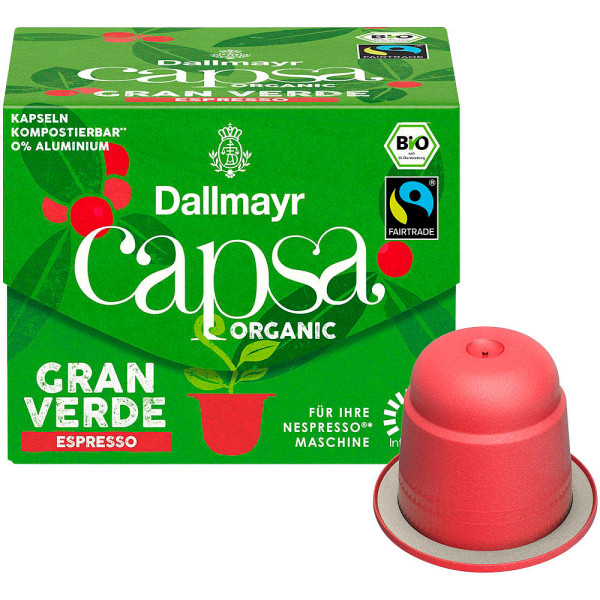 4008167009900 - Capsa Gran Verde Espresso Bio-Kaffeekapseln Arabicabohnen kräftig 10 Portionen