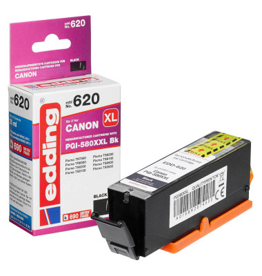 EDD-620 schwarz Tintenpatrone ersetzt Canon PGI-580XXL BK