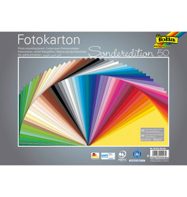 Fotokarton Sonderedition 50 farbsortiert 300 g/qm