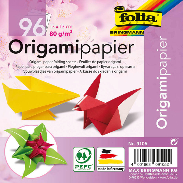 4001868091052 - Faltblätter Origami 13x13cm 4001868091052 folia 96 Blatt