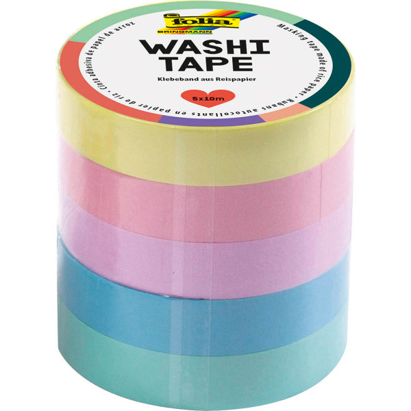 4001868104172 - Washi Tape UNI PASTELL Deko-Klebeband matt 100 mm x 100 m 4001868104172 folia 26439 5 Rolle