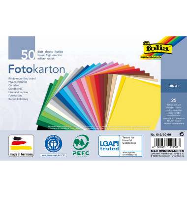 Fotokarton farbsortiert 300 g/qm