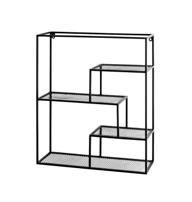 Wandregal schwarz 4 Fachböden