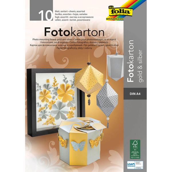 4001868006117 - Fotokarton farbsortiert 300 g qm 4001868006117 folia 10 Blatt