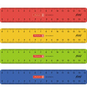 Lineal 15,0 cm, rot, gelb, grün oder blau