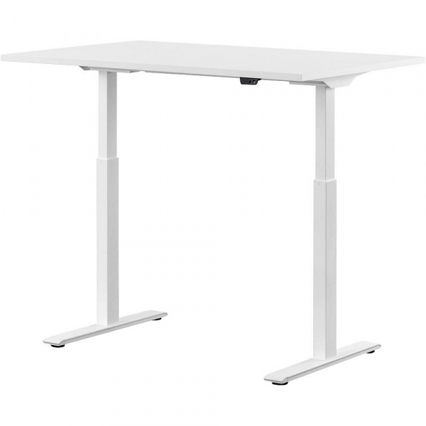 4014296860534 - Sitz-Steh-Schreibtisch E-Table TTS12080WW elektrisch höhenverstellbar 70-120cm (H) 120cmx80cm (BxT) rechteckig weiß   Weiß 4