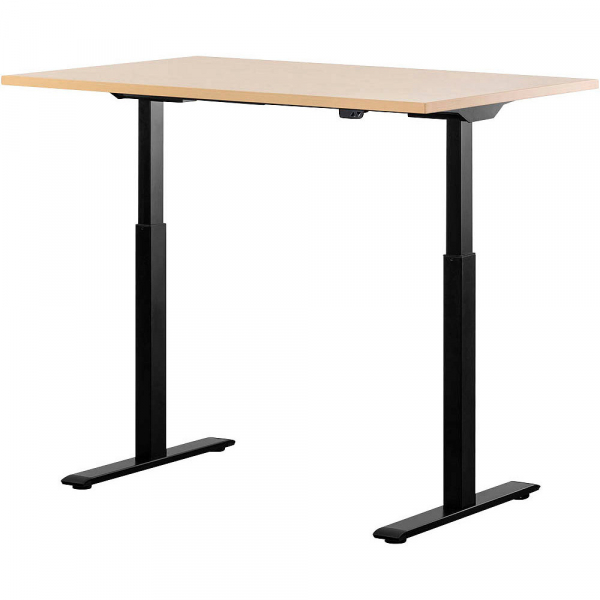 4014296873732 - Sitz-Steh-Schreibtisch E-Table TTS12080SA elektrisch höhenverstellbar 70-120cm (H) 120cmx80cm (BxT) rechteckig ahorn   Schwa