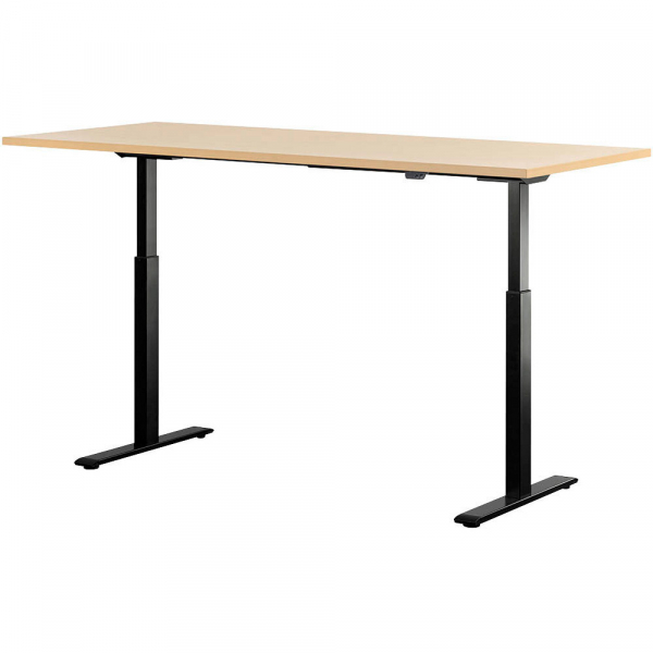 4014296873848 - Sitz-Steh-Schreibtisch E-Table TTS18080SA elektrisch höhenverstellbar 70-120cm (H) 180cmx80cm (BxT) rechteckig ahorn   Schwa