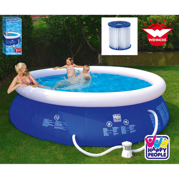 4008332777726 - HAPPY PEOPLE® Quick-Up-Pool 36810 l blau 3000 x 760 cm