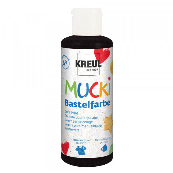 4000798240141 - Mucki Bastelfarbe schwarz 80 ml Kinderbasteln - Kreul