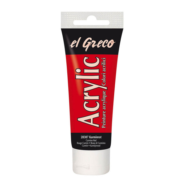 4000798283070 - El Greco Acrylic Tube karminrot75 ml Künstlerfarben - Kreul