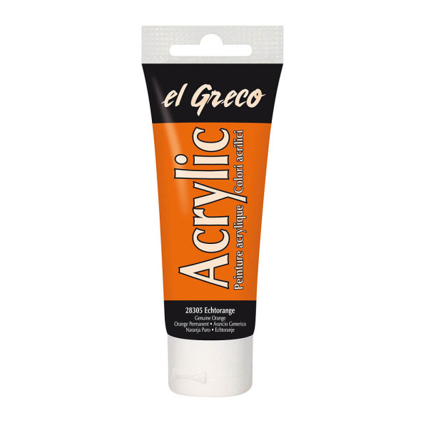 4000798283056 - El Greco Acrylic Tube echtorange 75 ml Künstlerfarben - Kreul