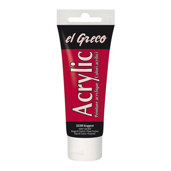 4000798283087 - El Greco Acrylic Tube krapprot 75 ml Künstlerfarben - Kreul